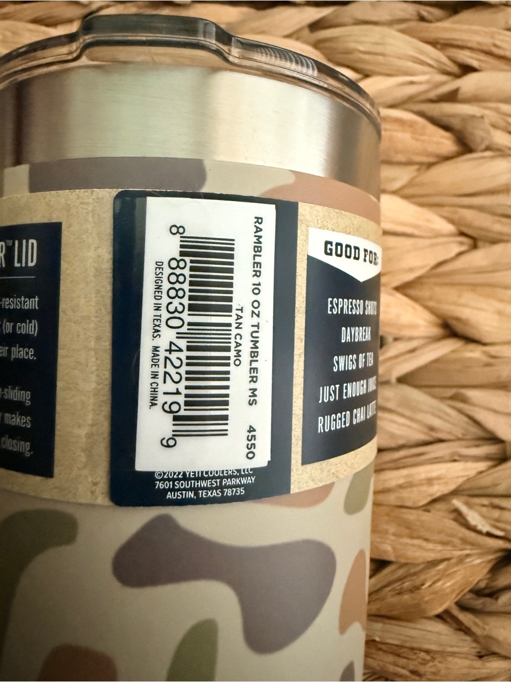 NWT Yeti TAN CAMO Rambler 10oz Tumbler - LIMITED EDITION - Picture 2 of 4